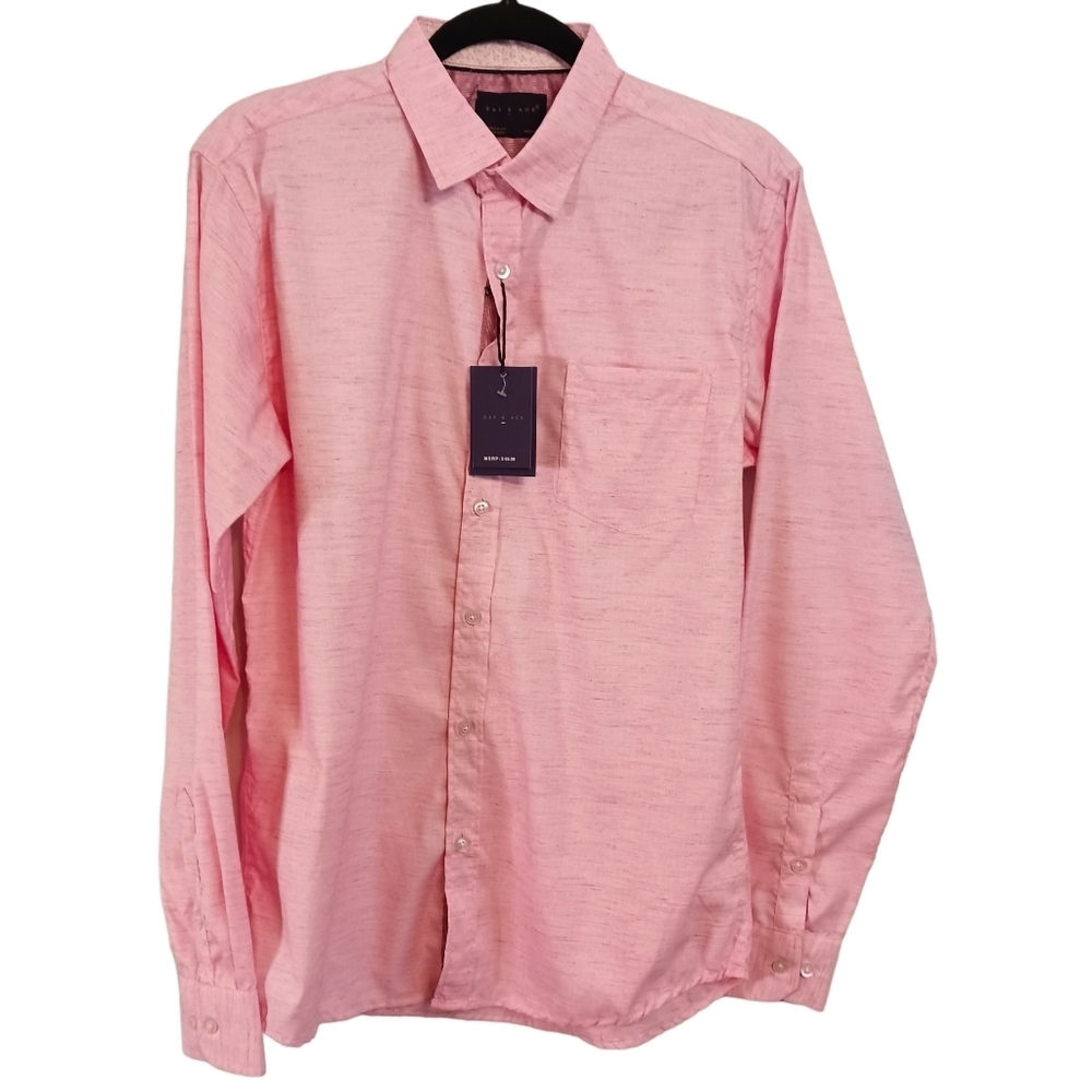 Day & Age Mens Dress Shirt Red Size Medium Business NWTCasual